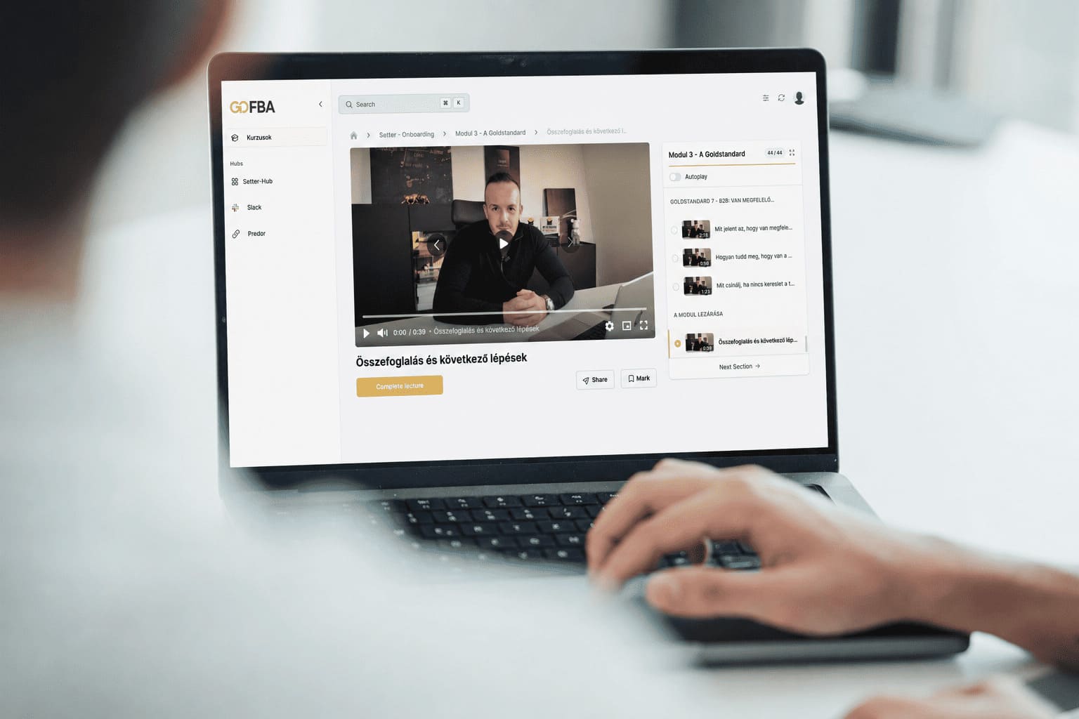 goFBA digitális oktatási platform